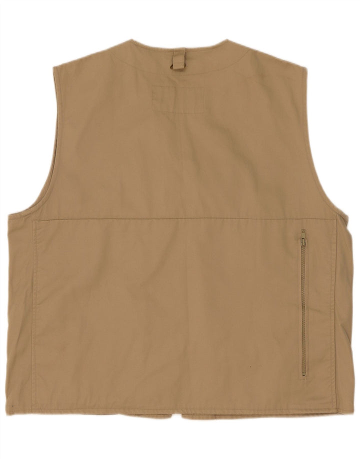 Gilet pratico da uomo vintage IT 56 3XL Poliestere beige