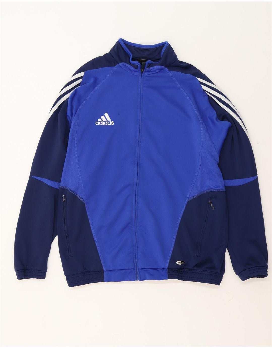 Giacca da tuta da uomo Adidas Climacool UK 42/44 Large Blue Colourblock