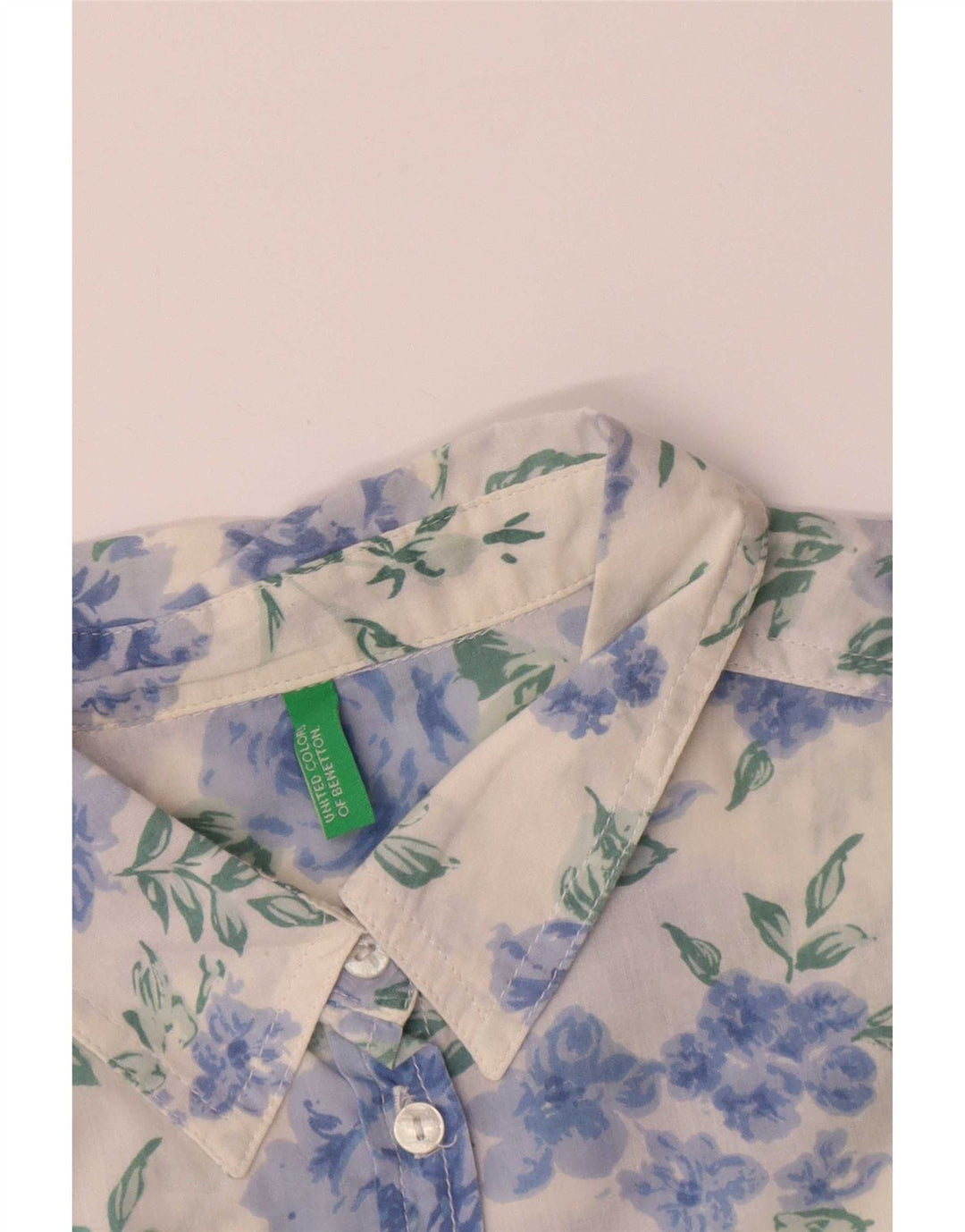 Camicia da donna Benetton UK 14 Medium White Floral