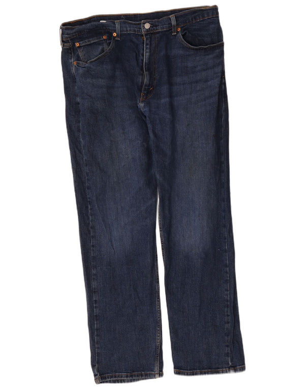 Levi's Mens 505 Straight Jeans W38 L32 Navy Blue Cotton