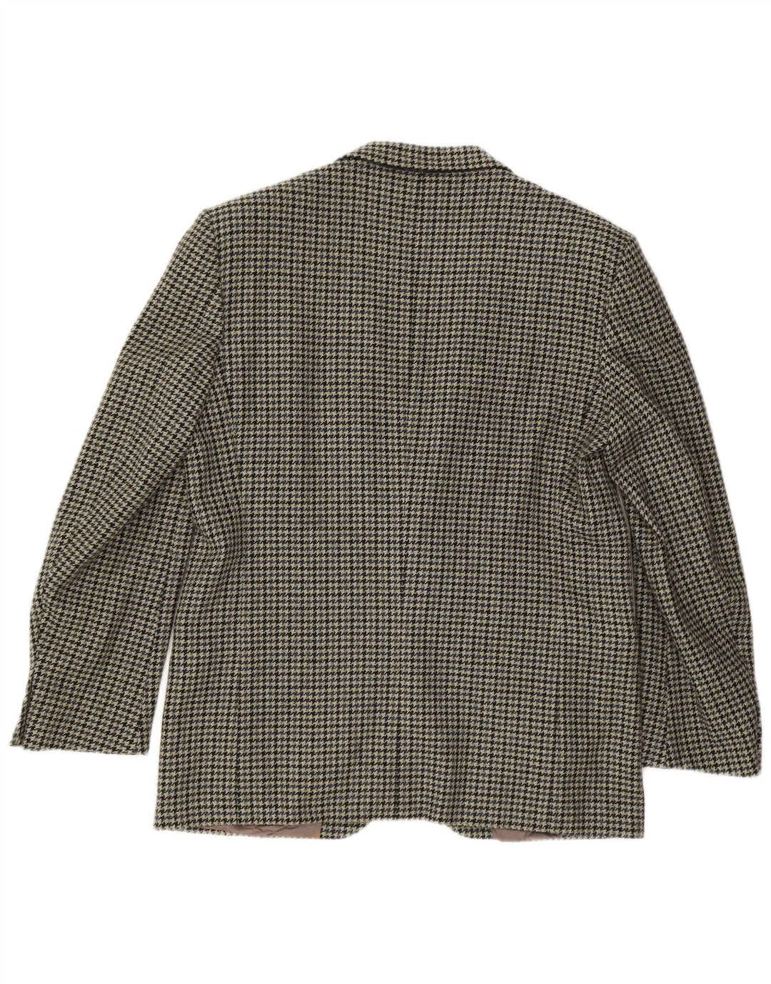 ANGIOLO MILIOTTI Mens 2 Button Blazer Jacket IT 52 XL Grey Houndstooth