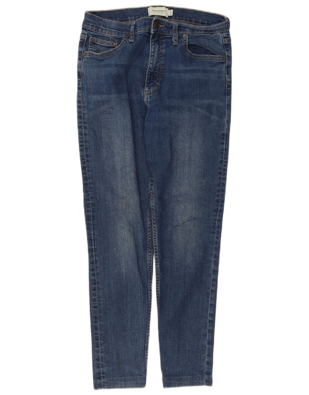 FRENCH CONNECTION Jeans slim da donna UK 12 Medio W30 L27 Cotone blu
