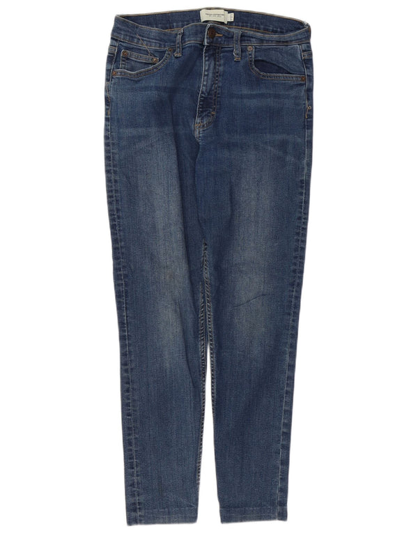 FRENCH CONNECTION Jeans slim da donna UK 12 Medio W30 L27 Cotone blu