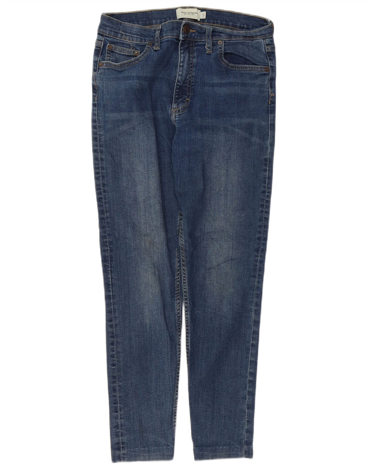 FRENCH CONNECTION Jeans slim da donna UK 12 Medio W30 L27 Cotone blu