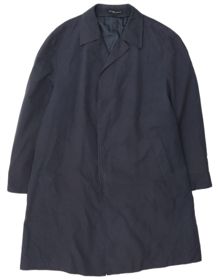 Cappotto da uomo Dhobi UK 38 poliestere medio blu navy