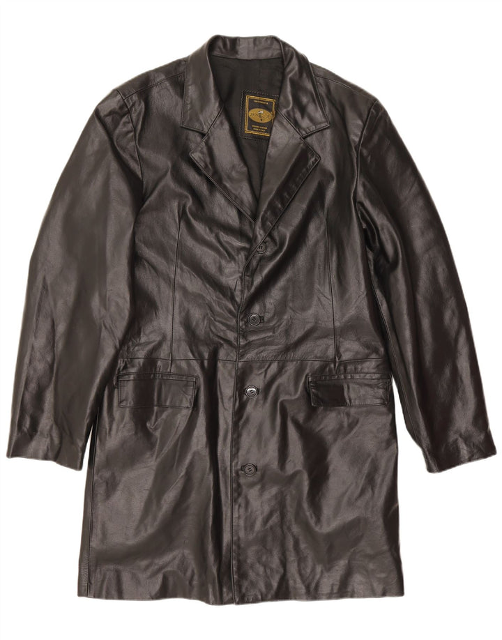 Cappotto in pelle da uomo Douglas UK 38 Pelle nera media