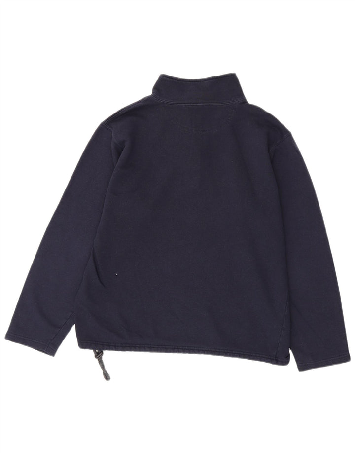 CHAMPION Felpa da uomo con collo con zip, maglione medio, cotone blu navy
