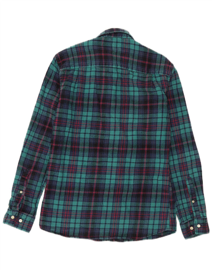 Camicia in flanella da uomo Jack Wills in cotone a quadri verde medio