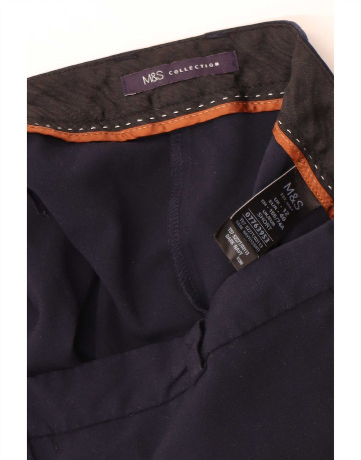 Pantaloni da abito da donna Marks & Spencer UK 12 medi W30 L28 Blu navy