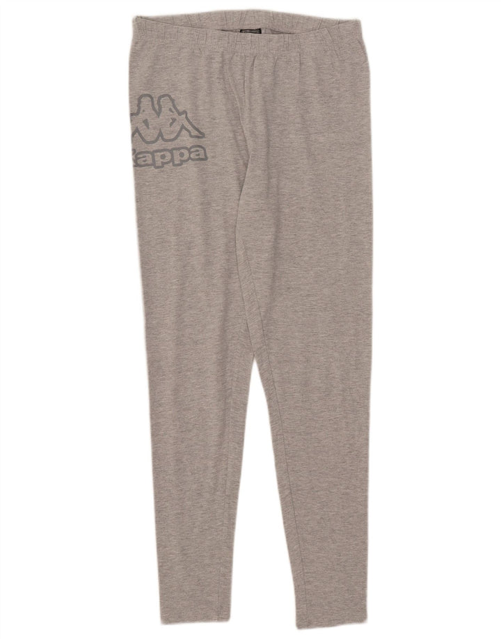 Leggings grafici da donna Kappa UK 12 cotone screziato grigio medio