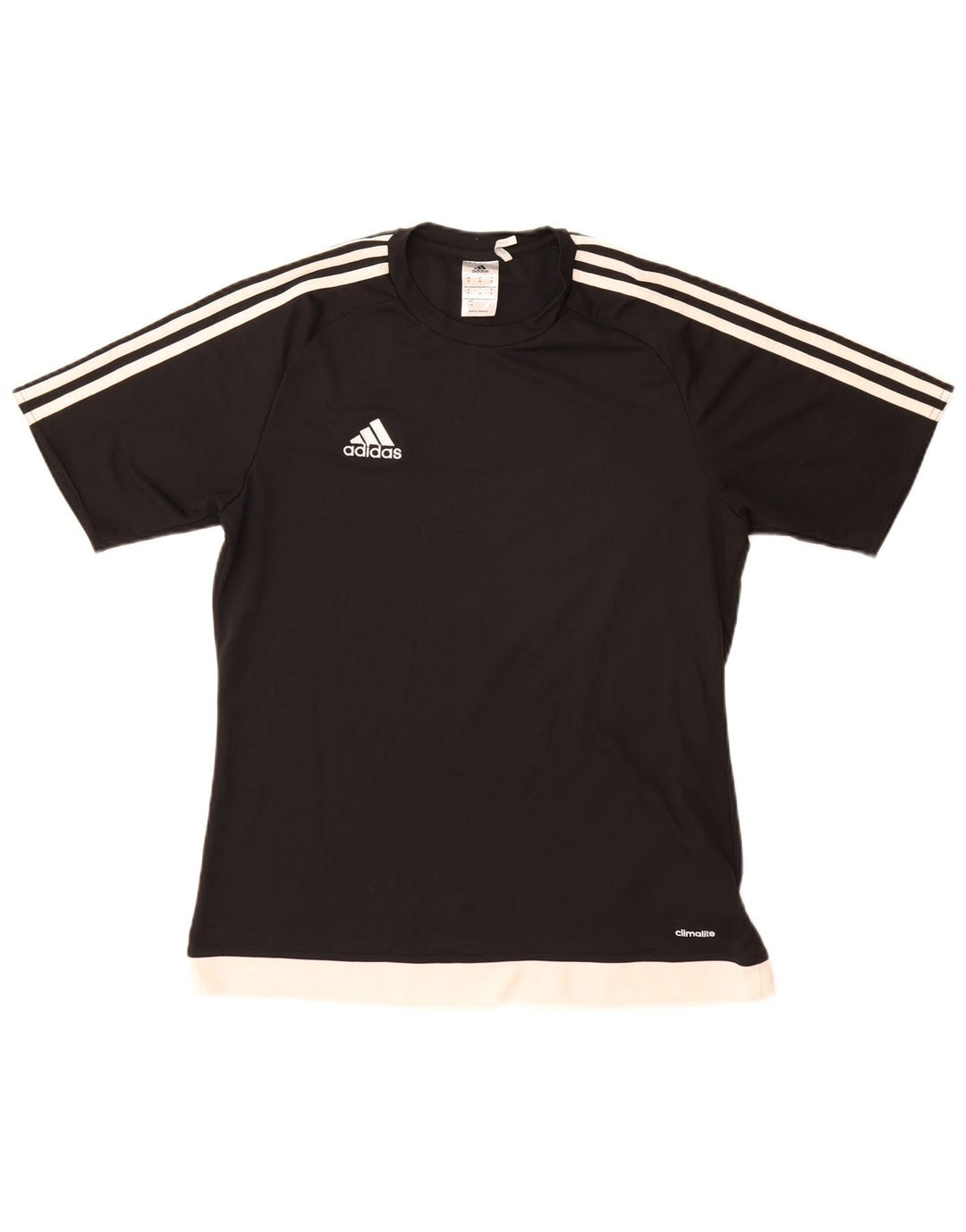 T-shirt ADIDAS da uomo Climalite Top medio nero in poliestere color block