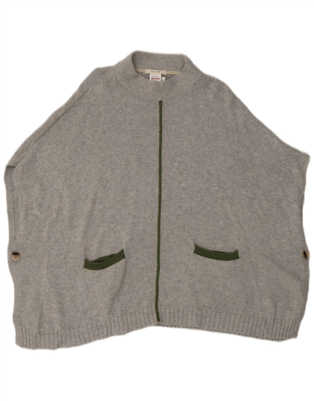 Maglione poncho da donna White Stuff, taglia unica, in cotone grigio