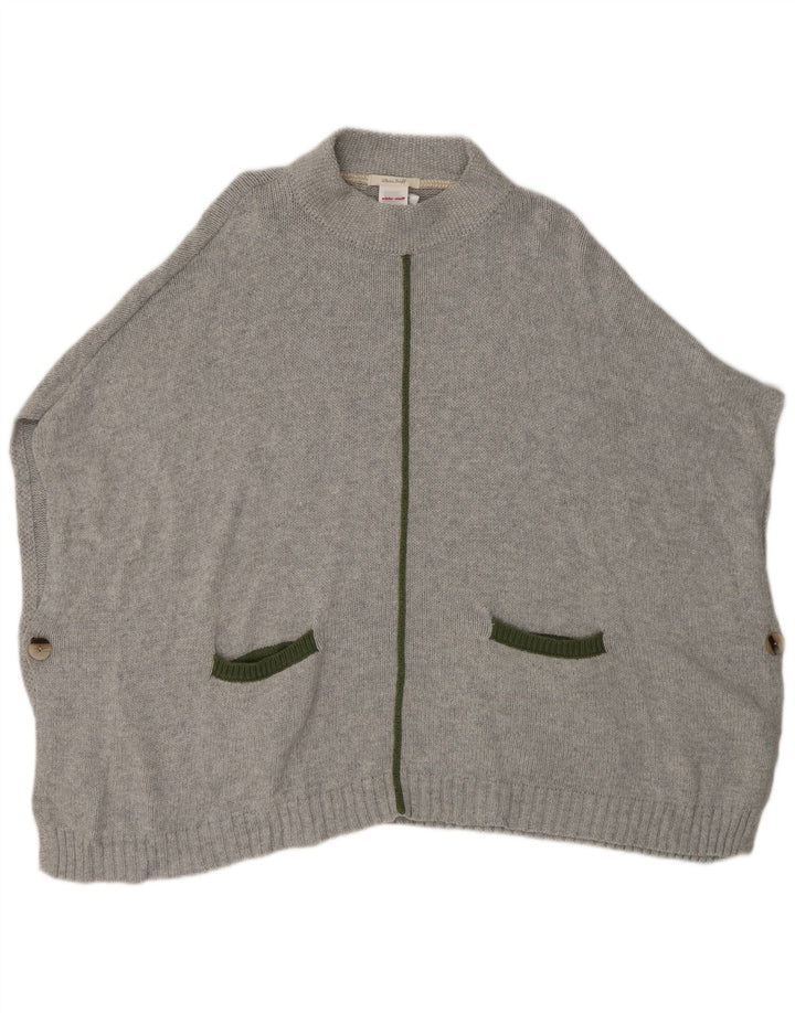 Maglione poncho da donna White Stuff, taglia unica, in cotone grigio