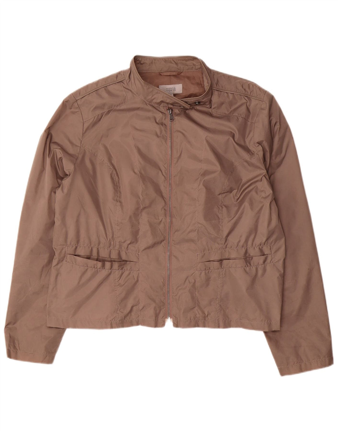 Giubbotto bomber da donna Marks & Spencer UK 20 2XL Poliammide marrone