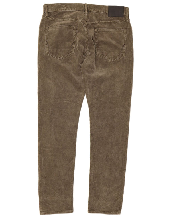 Pantaloni slim da uomo in velluto a coste All Saints W32 L30 cotone kaki