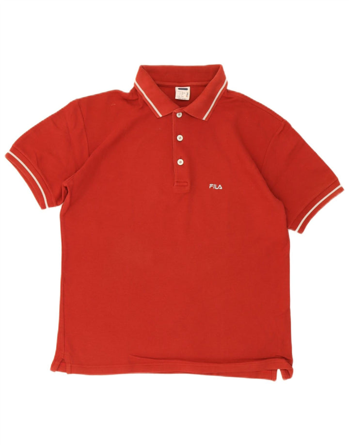 Polo da uomo Fila Small rossa in cotone