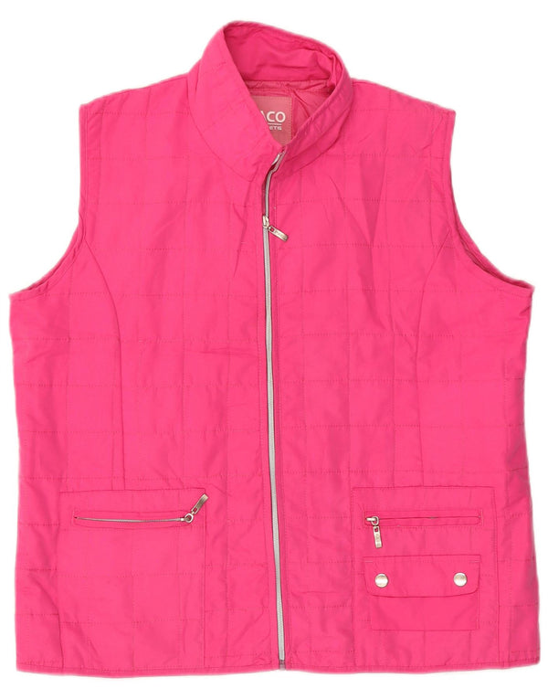 Gilet imbottito da donna PACO UK 18 XL poliestere rosa