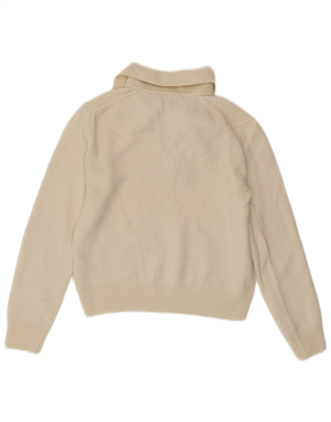 POLO RALPH LAUREN Maglione da donna con collo alto UK 10 piccolo bianco sporco