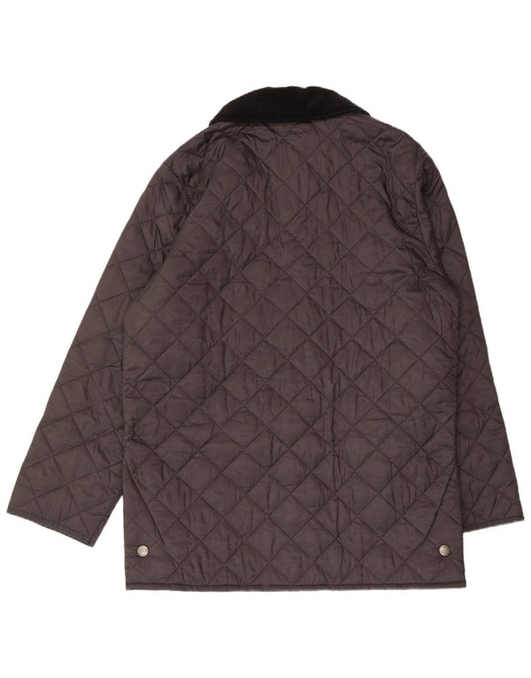 Barbour Uomo Giacca trapuntata vestibilità ampia UK 36 Small Nero Poliammide