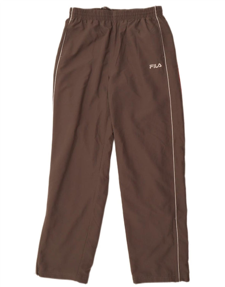 Pantaloni da tuta da uomo Fila in poliestere grigio medio