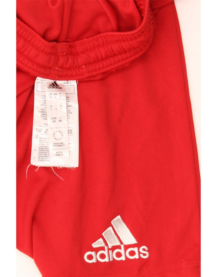 Pantaloncini sportivi Adidas da uomo grandi in poliestere rosso