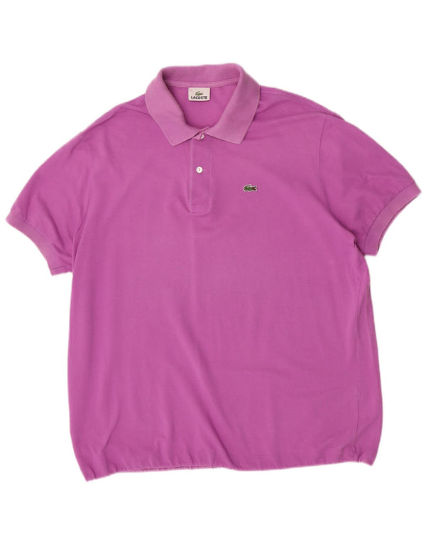 Polo da uomo Lacoste taglia 7 2XL cotone viola