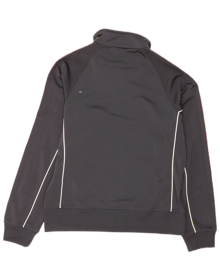 Giacca da ginnastica da donna Adidas UK 16 grande poliestere grigio