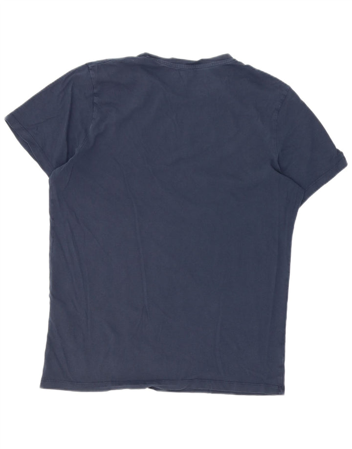 Jack & Jones T-shirt grafica da uomo Top color block medio blu navy