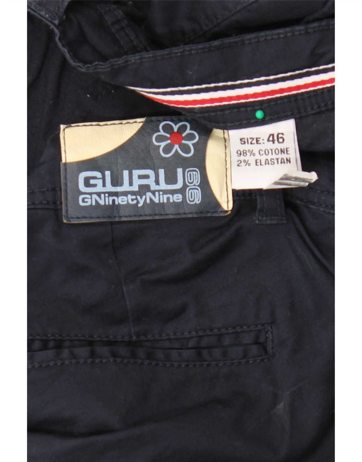 Pantaloncini chino da donna Guru IT 46 Large W34 Blu Navy Cotone