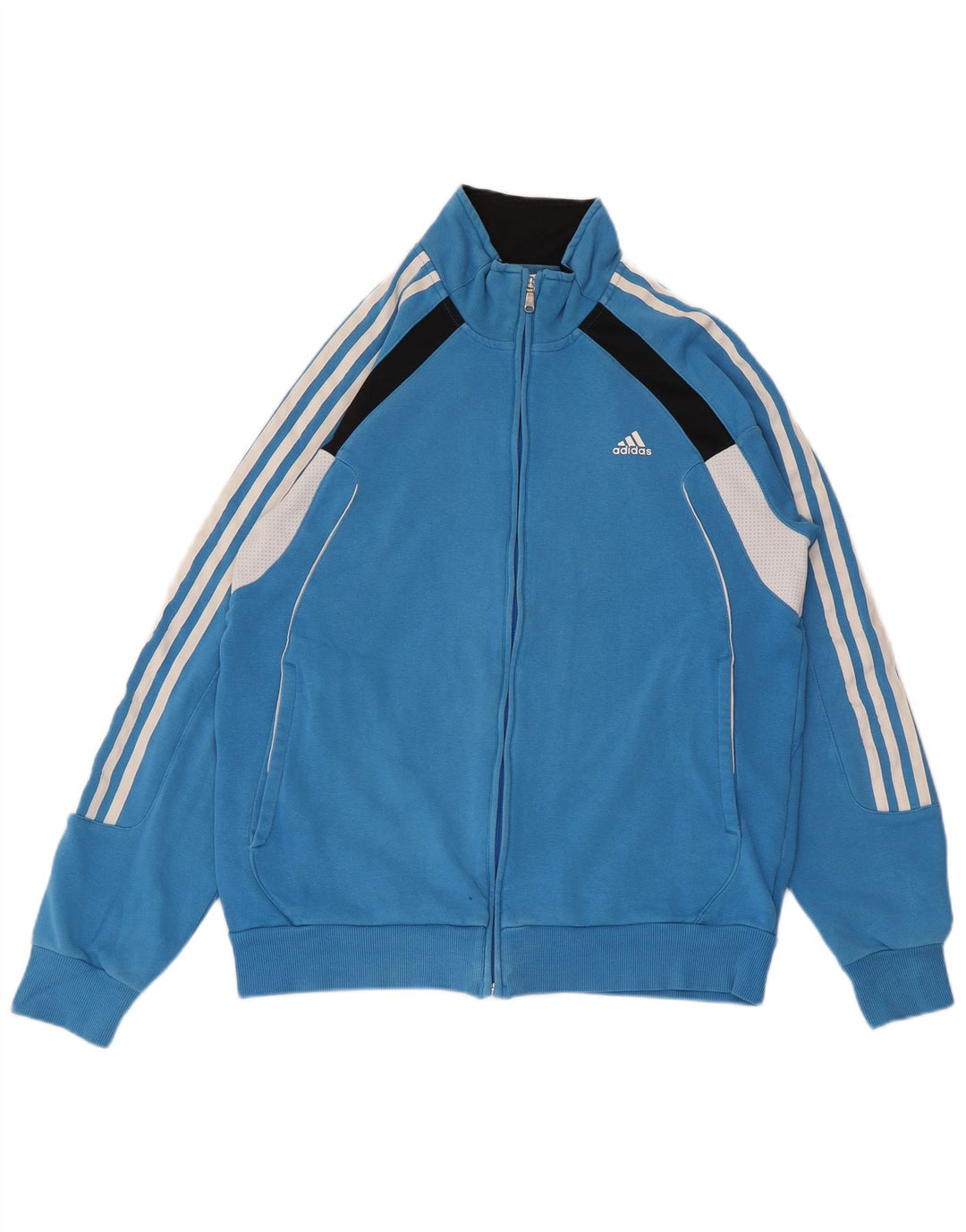 Giacca da tuta da uomo ADIDAS UK 40/42 Cotone color block blu medio