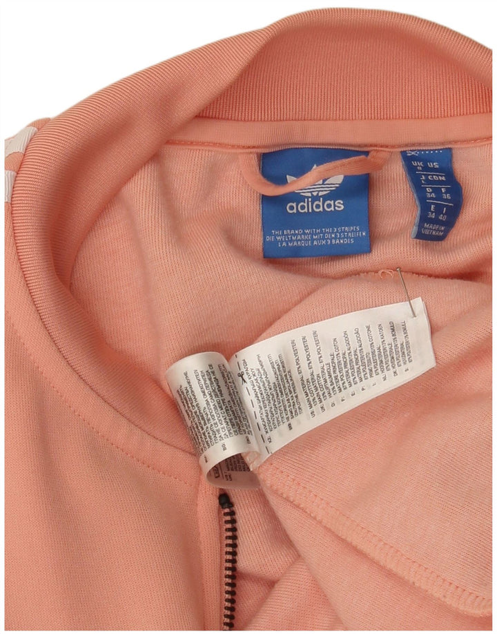 Giacca da ginnastica grafica da donna Adidas UK 8 Small Pink Poliestere