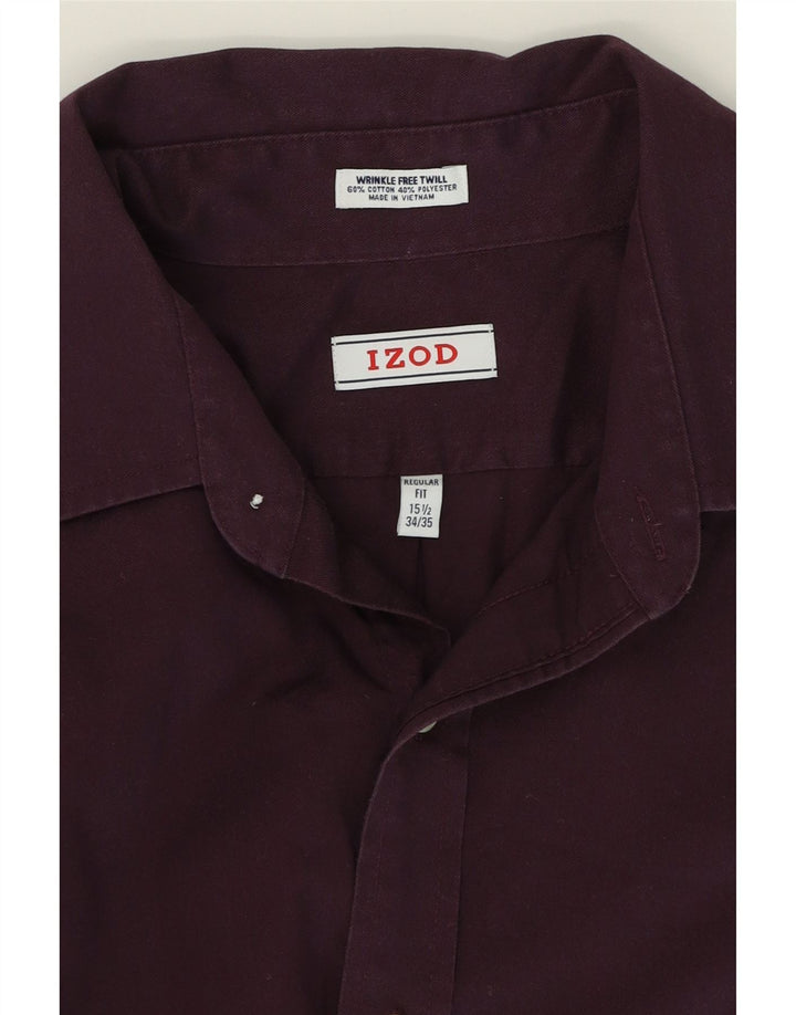 IZOD Mens Regular Fit Shirt Size 15 1/2 Medium Purple Cotton Vintage Izod and Second-Hand Izod from Messina Hembry 