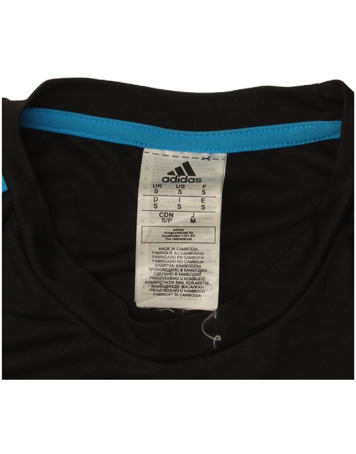 T-shirt da uomo Adidas Top Small nera in poliestere