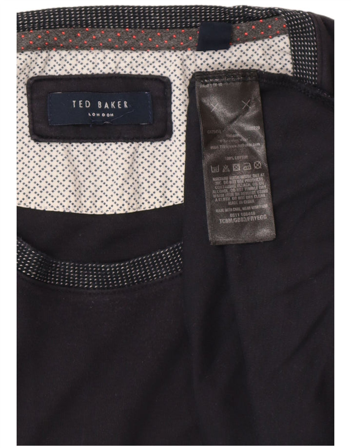 T-shirt da uomo TED BAKER Top 2XL cotone blu navy