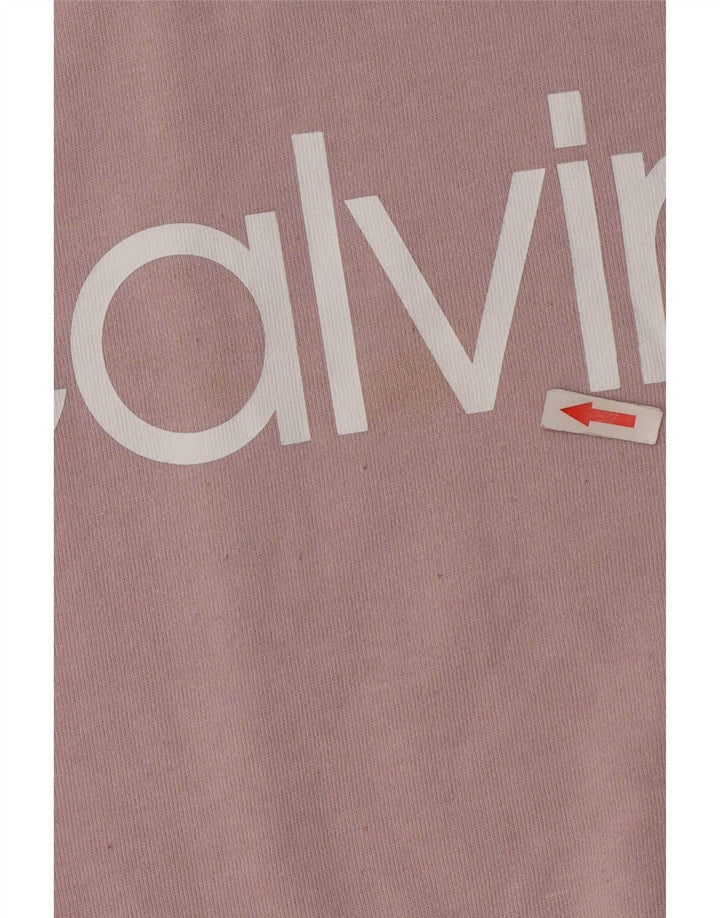 Felpa con grafica oversize da donna Calvin Klein UK 14 Rosa medio