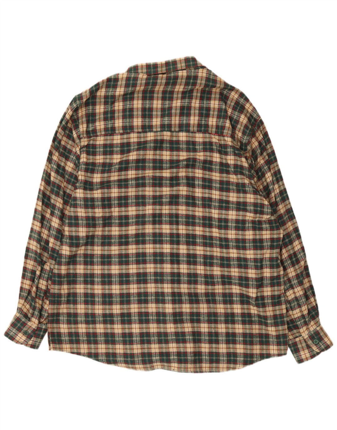 Camicia da uomo in flanella Follie XL in cotone a quadri verdi