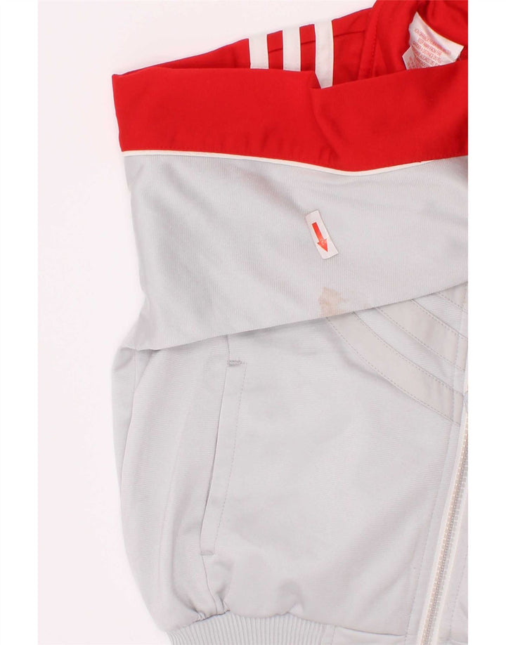 Giacca da ginnastica grafica da ragazzo Adidas 5-6 anni Colorblock grigio
