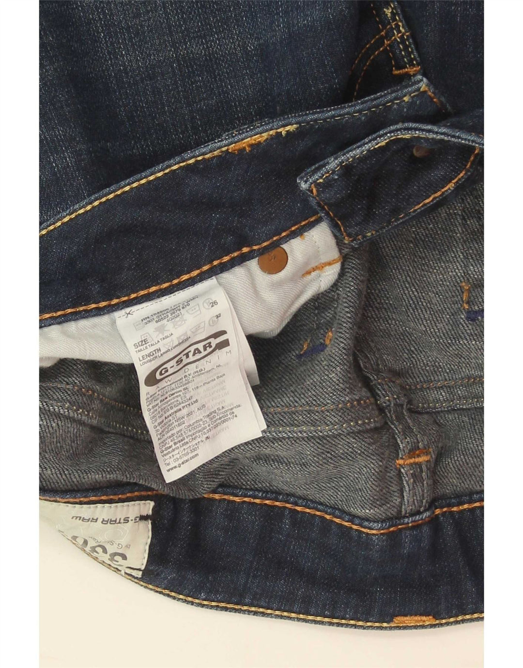 Jeans slim da donna G-Star 3301 W26 L32 cotone blu