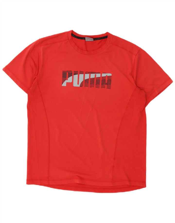 T-shirt grafica da uomo Puma Large rossa