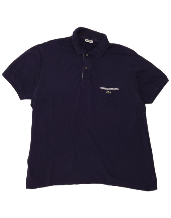 Polo da uomo LACOSTE taglia 7 2XL cotone blu navy