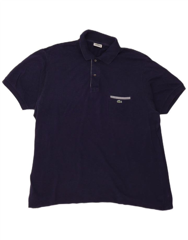 Polo da uomo LACOSTE taglia 7 2XL cotone blu navy