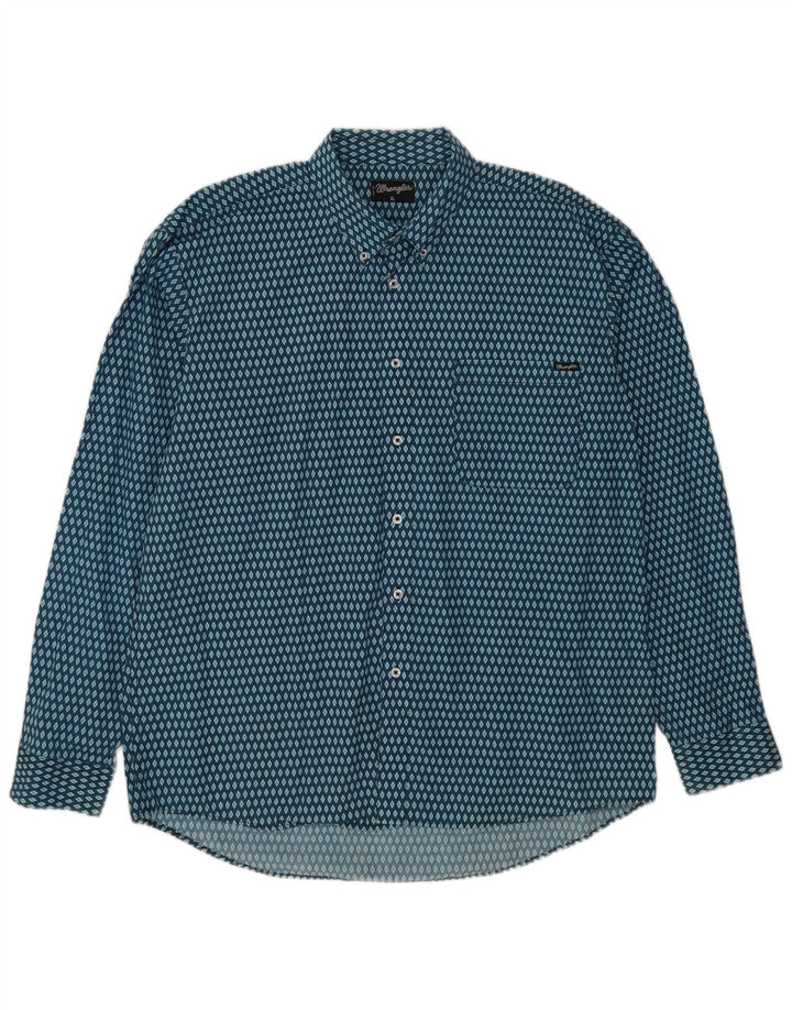 Camicia da uomo Wrangler XL Blu Argyle/Diamond Cotton