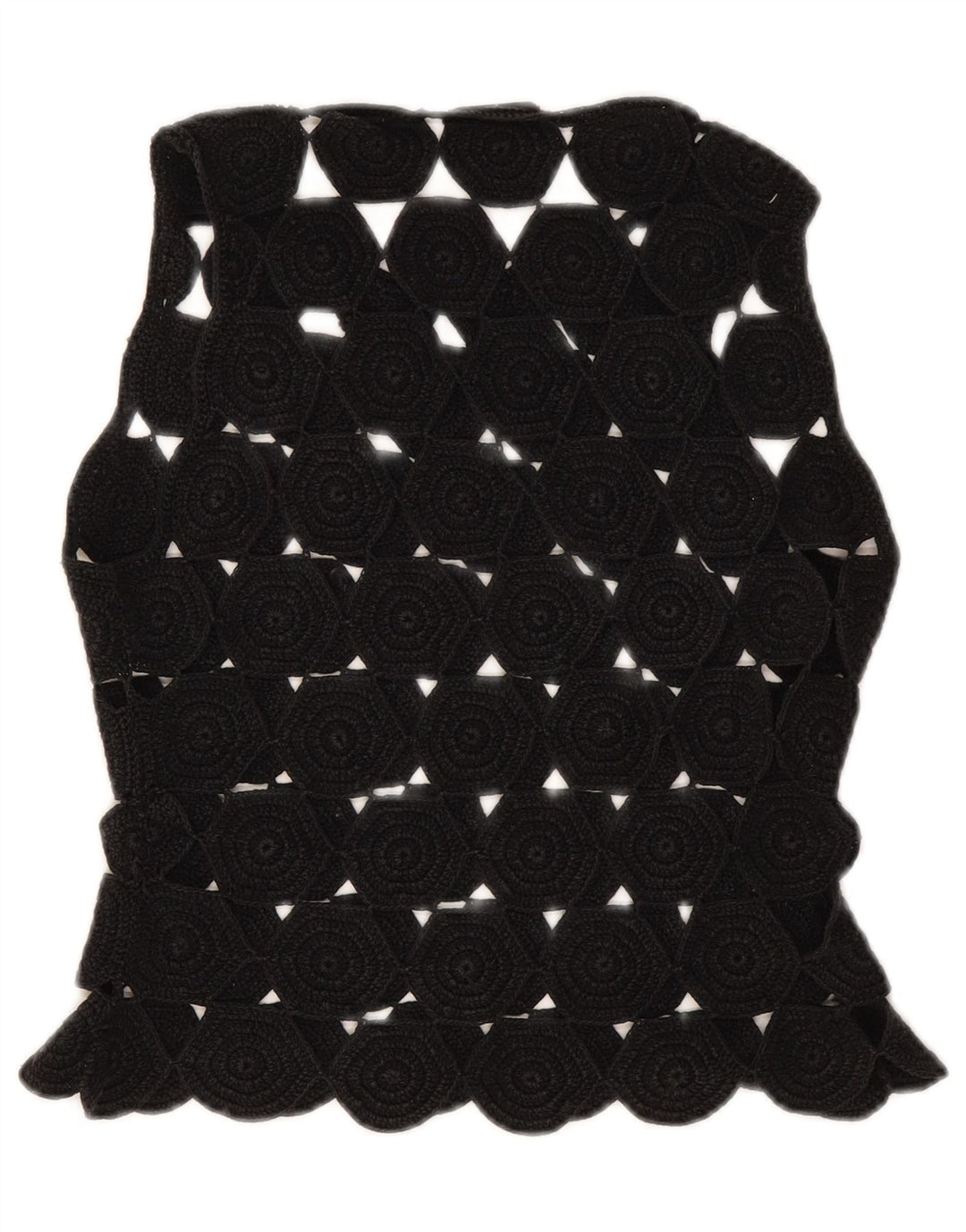 Top corto all'uncinetto senza maniche da donna Max & Co. UK 10 piccolo nero