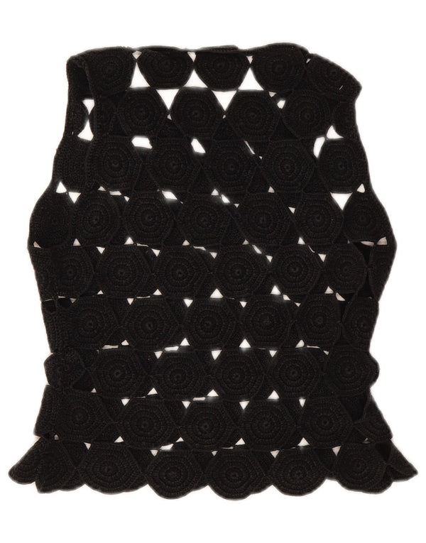 Top corto all'uncinetto senza maniche da donna Max & Co. UK 10 piccolo nero