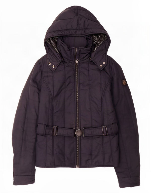 Giacca imbottita con cappuccio da donna Refrigiwear IT 46 Large in poliestere blu navy