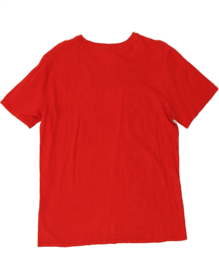 NIKE Mens Athletic Cut Graphic T-Shirt Top Medium Red Vintage Nike and Second-Hand Nike from Messina Hembry 
