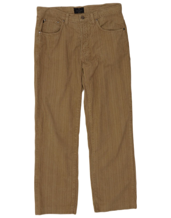 Pantaloni Uomo Trussardi in Velluto a Coste W32 L27 Cotone Beige