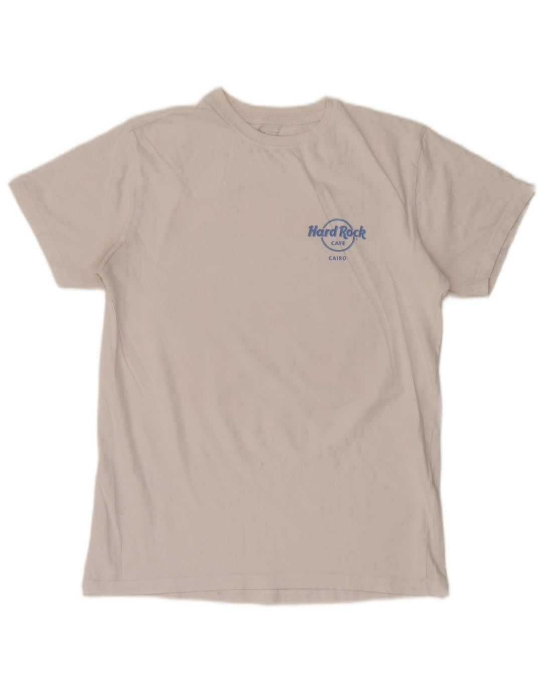 T-shirt grafica da uomo Cairo Hard Rock Cafe in cotone bianco medio