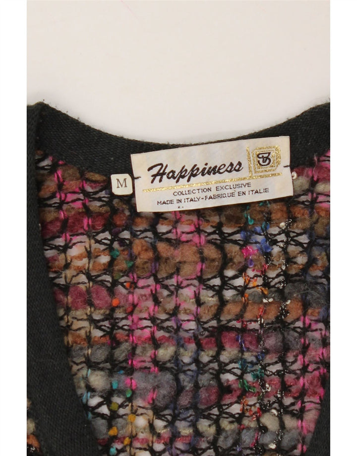 VINTAGE Womens Acid Wash Cardigan Sweater UK 14 Medium Multicoloured Vintage Vintage and Second-Hand Vintage from Messina Hembry 