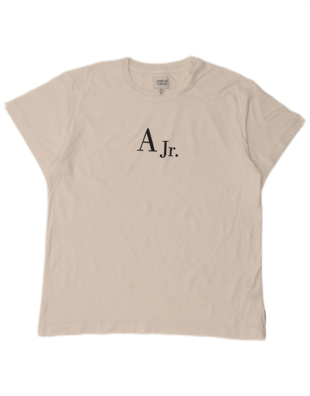 ARMANI JUNIOR T-shirt grafica per ragazzi 11-12 anni in cotone bianco